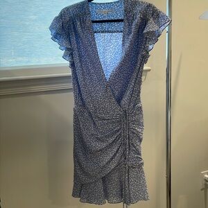 Blue and white dress